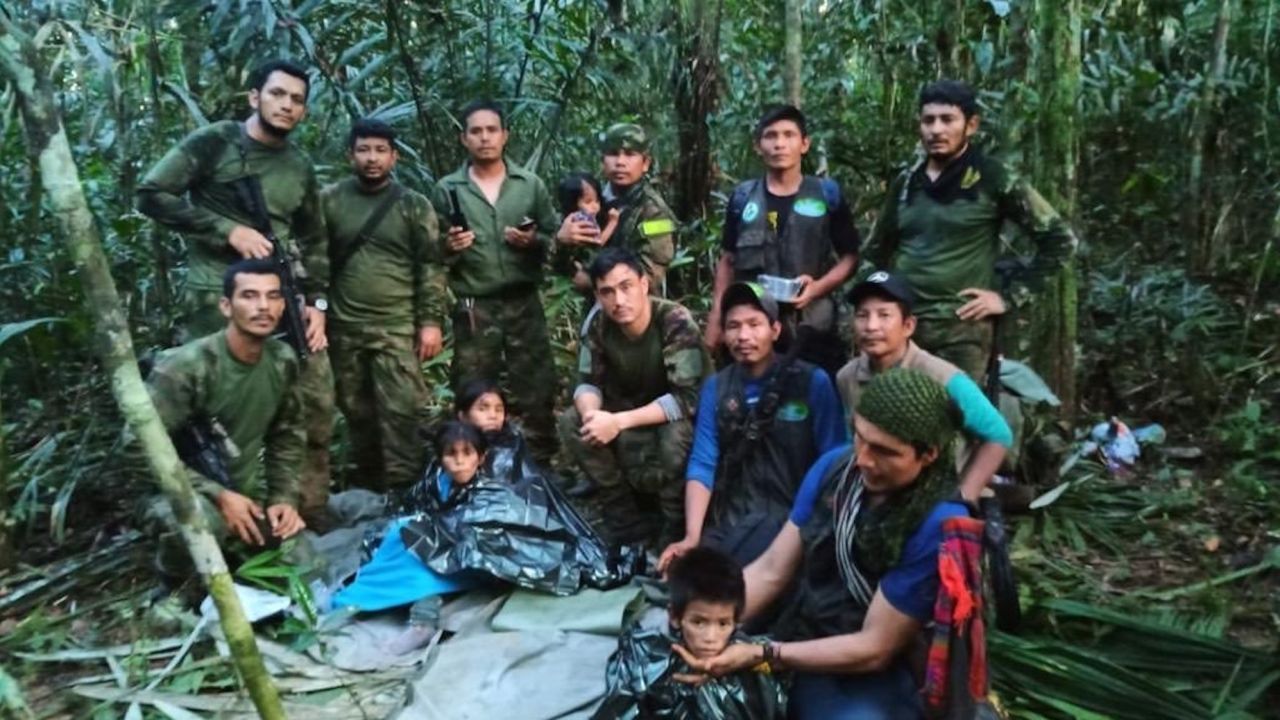 4 Columbian kids rescued from Amazon forest