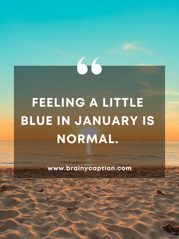 Quote Of The Day 8 January- Feeling a little blue in January is normal.