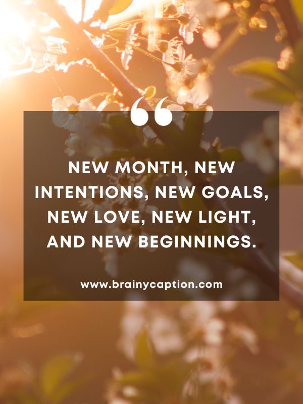 Thought Of The Day 10 January- New month, new intentions, new goals, new love, new light, and new beginnings.