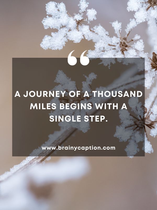 Thought Of The Day February 4- A journey of a thousand miles begins with a single step.