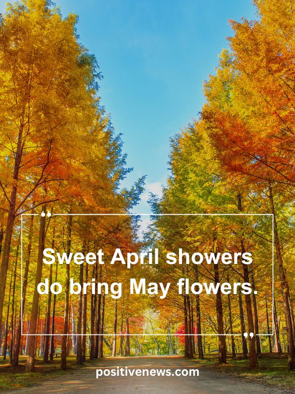 Quote Of The Day April 20- Sweet April showers do bring May flowers.
