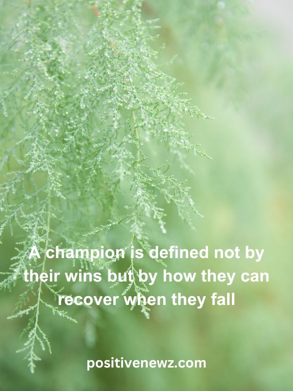 Thought Of The Day May 31- A champion is defined not by their wins but by how they can recover when they fall.
