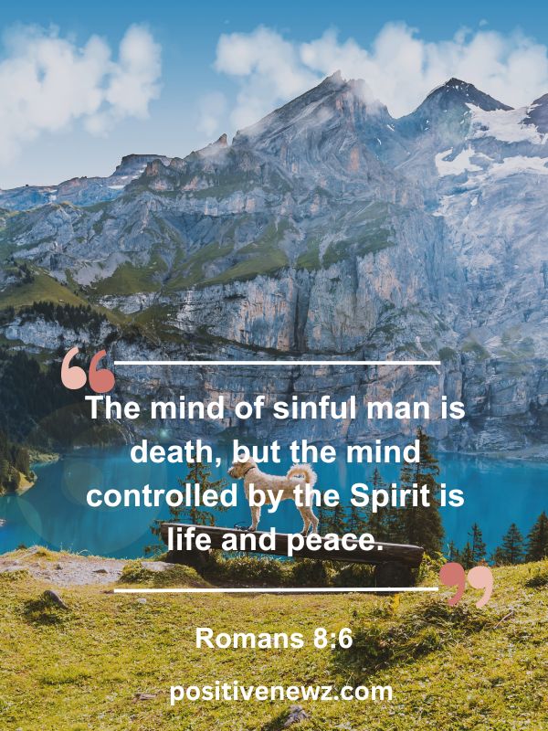 Verse Of The Day May 21- The mind of sinful man is death, but the mind controlled by the Spirit is life and peace.